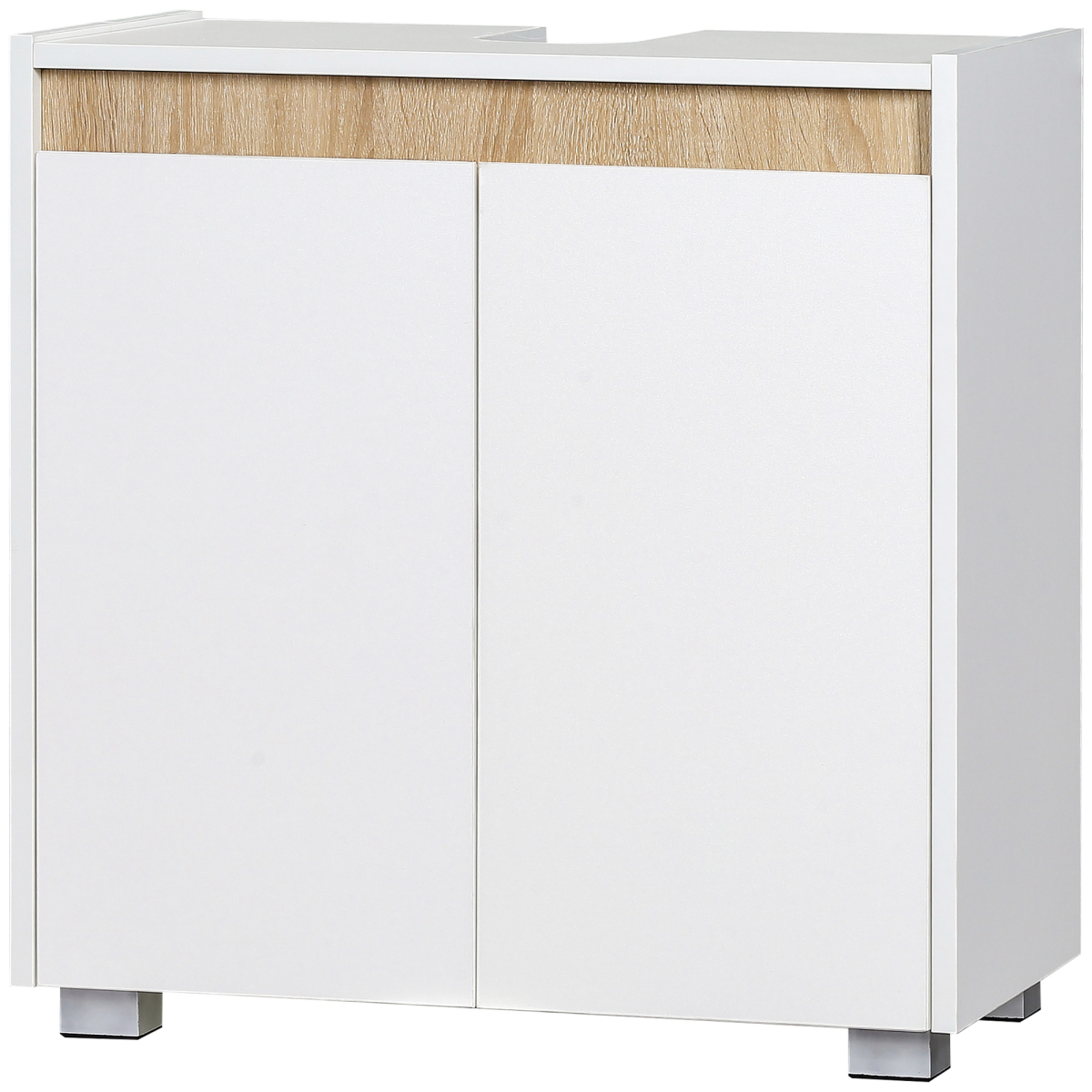 Bathroom Sink Cabinet, Floor Standing Under Sink Cabinet Double Doors White